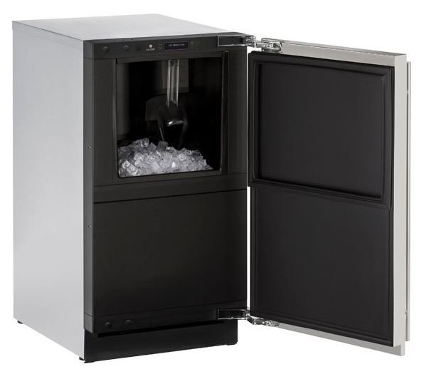 U-Line® 3000 Series 18" 55 lb. Stainless Steel Solid Ice Maker-1