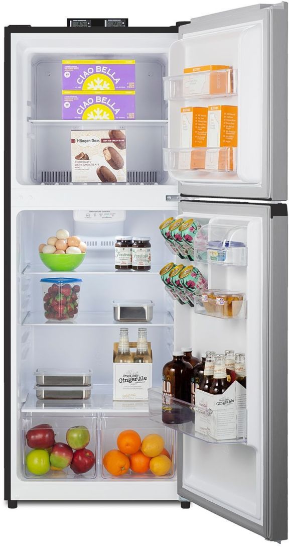 Summit® 24" 10.1 Cu. Ft. Stainless Steel Look Counter Depth Top Freezer Refrigerator-2