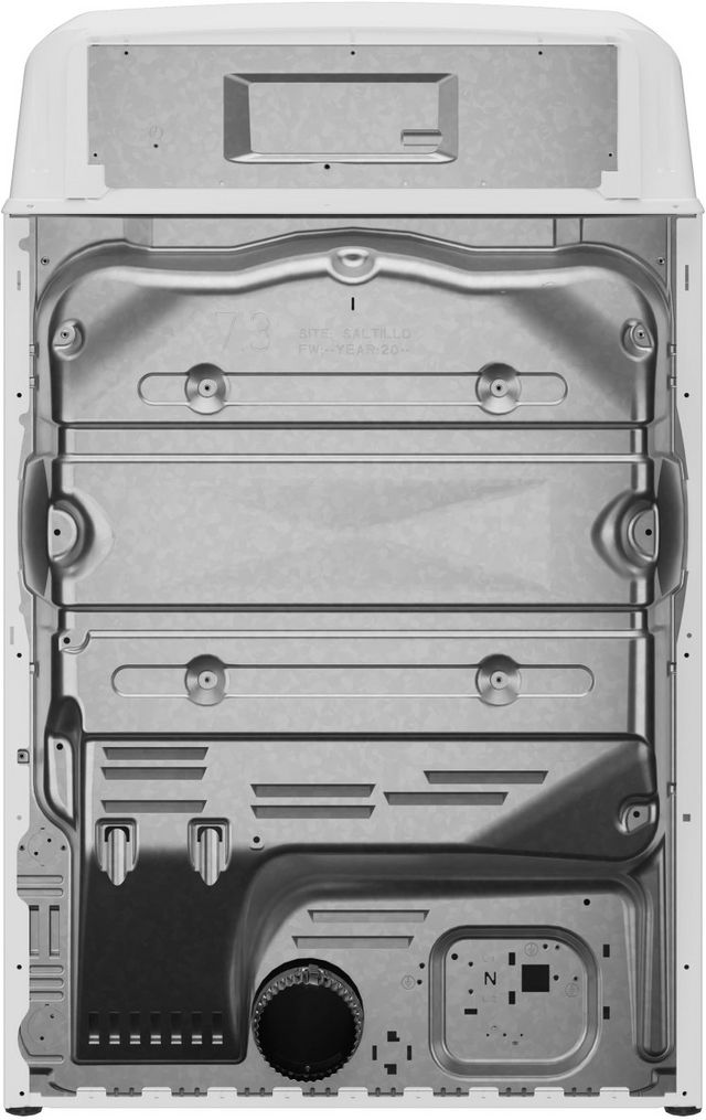 GE® 7.2 Cu. Ft. White with Silver Matte Backsplash Electric Dryer-3