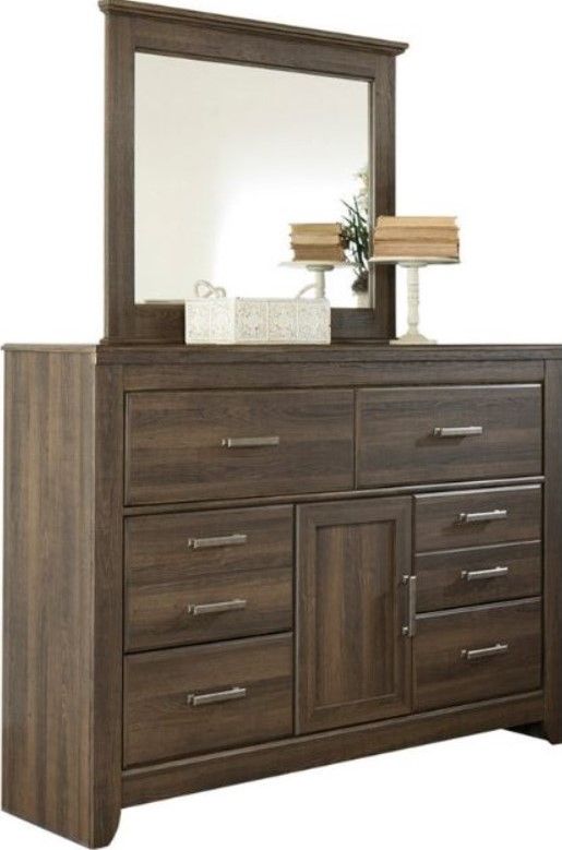 Signature Design by Ashley® Juararo 5-Piece Dark Brown Queen Poster Storage Bed Set-2