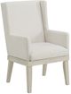 Elements International Avalanche Antique White Dining Arm Chair-0