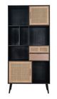 A & B Home Beige/Black Bookshelf-0