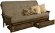 Kodiak Furniture Tucson Linen Stone/Rustic Walnut Queen Storage Futon with Mattress-0