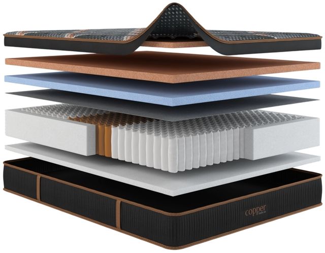 Spring Air® Copper 16.5" Hybrid Firm Quilted Euro Top King Mattress-3