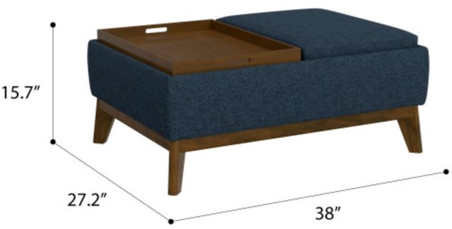 Emerald Home Aria Navy Ottoman with Reverse Trays-2