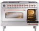 Ilve® Nostalgie II Series 48" Stainless Steel Pro Style Dual Fuel Range-3