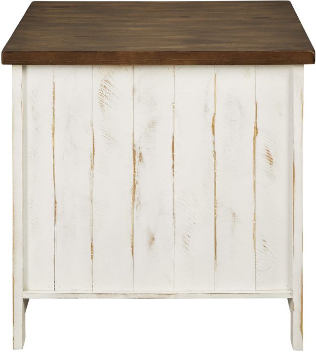 Signature Design by Ashley® Wystfield Brown End Table with White Base-2