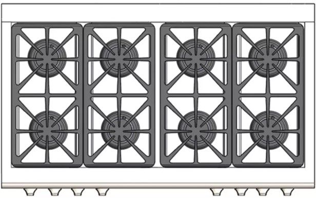 Capital Cooking Connoisseurian 48" Freestanding Professional Dual Fuel Range with 8 Sealed Burners-1