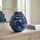 Uttermost® Helix Swirl Glossy Blue Glaze Indoor-Outdoor Ceramic Vase-1