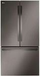 LG 36" 26.5 Cu. Ft. PrintProof™ Black Stainless Steel Smart Counter Depth French Door Refrigerator -0