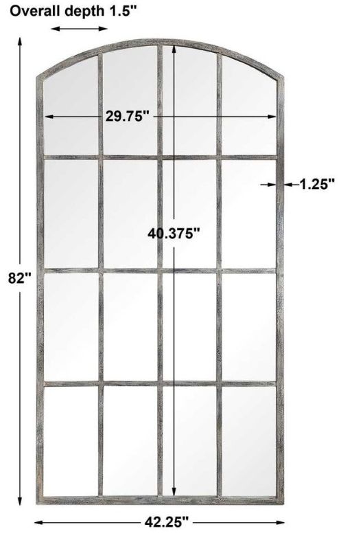 Uttermost® Amiel Ivory Arched Mirror-3