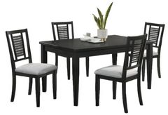 Coaster® Appleton 5-Piece Washed Black Dining Set