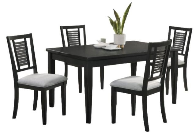 Coaster® Appleton 5-Piece Washed Black Dining Set