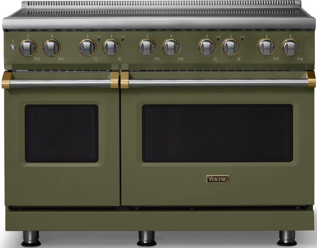 Viking® 5 Series 48" Martini Pro Style Induction Range with Brushed Brass Trim-0