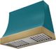 AGA Marquee 36" Salcombe Blue Wall Mounted Range Hood with Antique Brass Trim-0