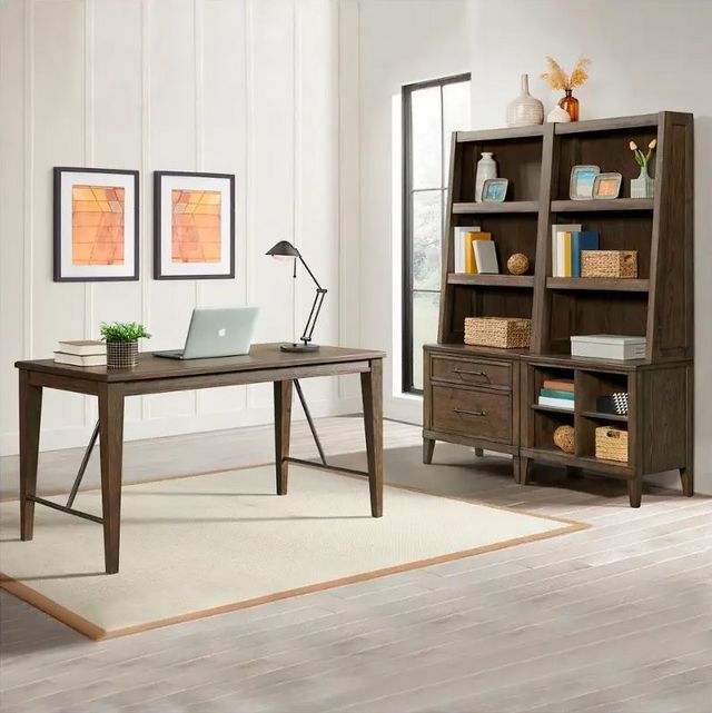 Intercon Preston Weathered Vintage Oak 30" Bunching File Cabinet-2