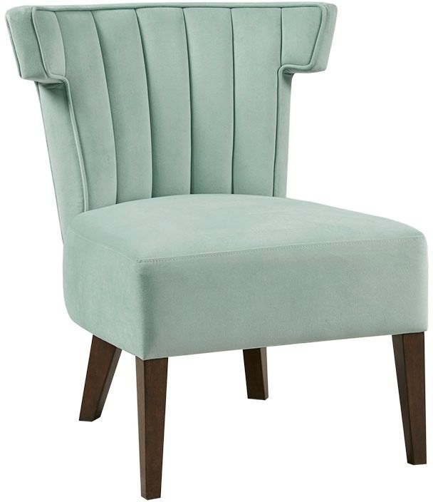 Olliix by Madison Park Grafton Blue Armless Accent Lounge Chair-1
