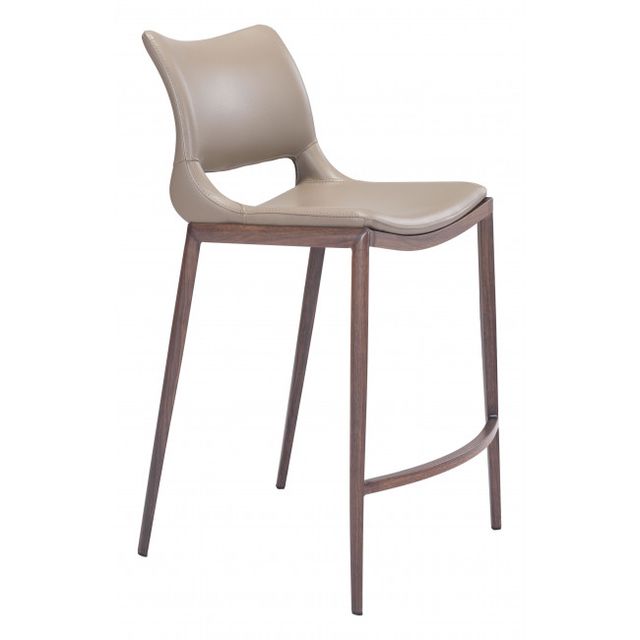 Zuo® Modern Ace Gray/Walnut Counter Chair-0