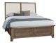 Vaughan-Bassett Woodbridge Dark Cashmere/White King Upholstered Panel Storage Bed-0