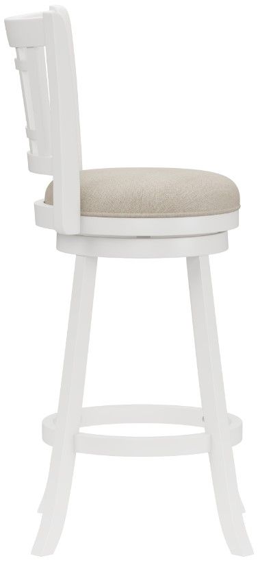 HH2 Home Fairfox White Swivel Bar Stool-1