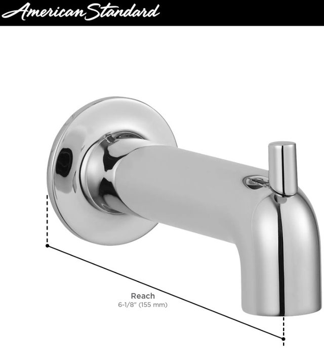 American Standard Studio® S Matte Black Slip-On Diverter Tub Spout-4