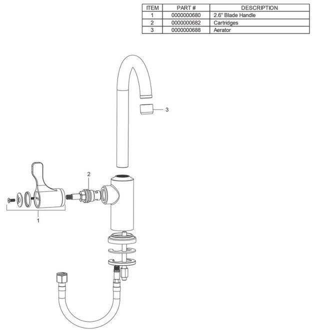 Elkay Chrome Single Hole 12.5" Deck Mount Faucet with Gooseneck Spout Lever Handle on Right Side-2