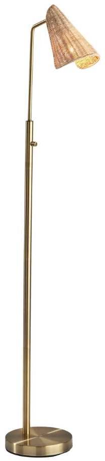 Adesso® Cove Antique Brass Floor Lamp-0