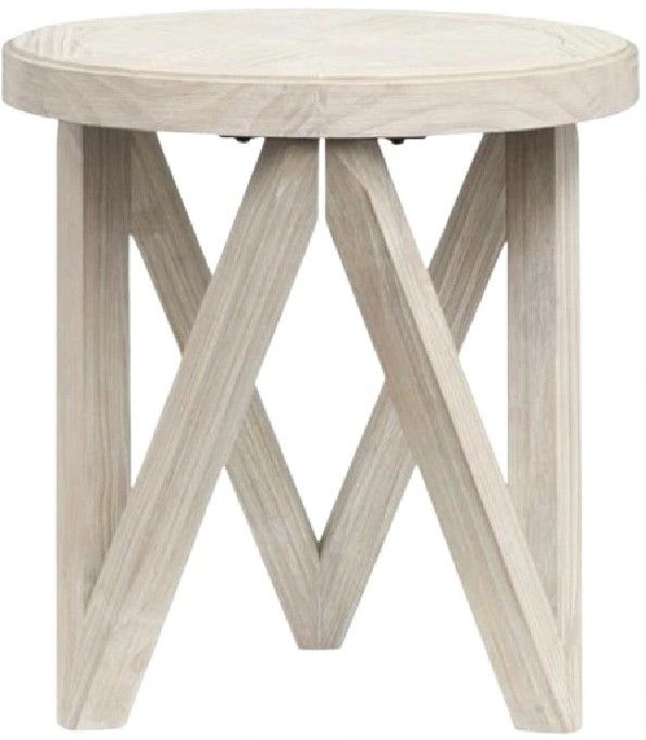Magnussen Home® Boswick Coconut Cream Round End Table-1