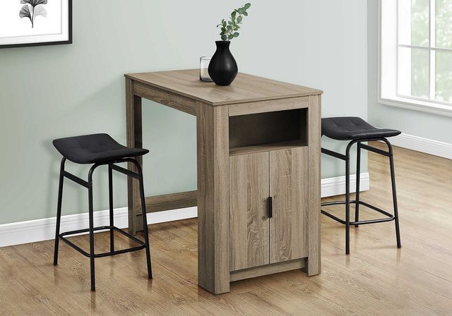 Monarch Specialties Inc. 2-Piece Black 24" Upholstered Counter Height Stools Set-2