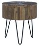 Liberty Furniture Canyon Railroad Brown End Table with Black Hairpin Leg-0