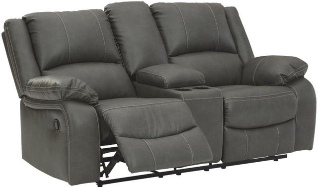 Signature Design by Ashley® Calderwell Gray Reclining Loveseat-2