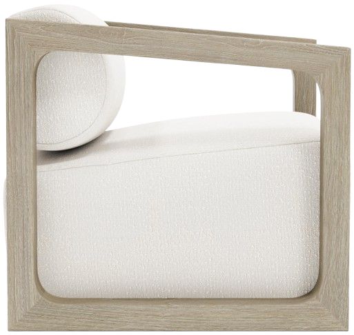 Bernhardt Leilani Bernhardt Exteriors Sea Oat/White Fabric/Wooden Outdoor Swivel Chair-2