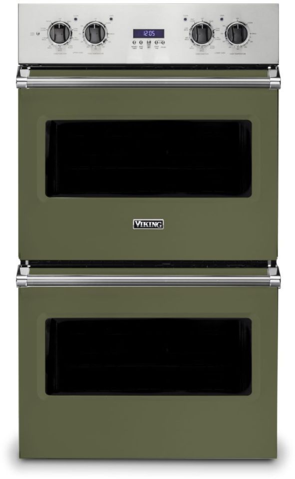 Viking® 5 Series 30" Cypress Green Professional Built In Double Electric Select Wall Oven-0