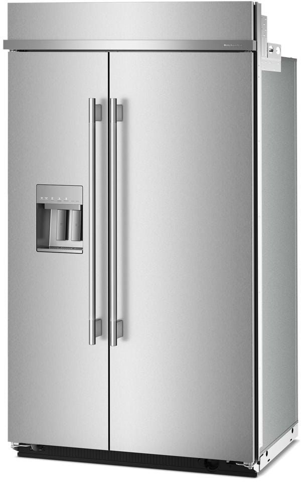 KitchenAid® 48" 29.4 Cu. Ft. PrintShield™ Stainless Steel Built In Side-by-Side Refrigerator with Exterior Water and Ice Dispenser-2