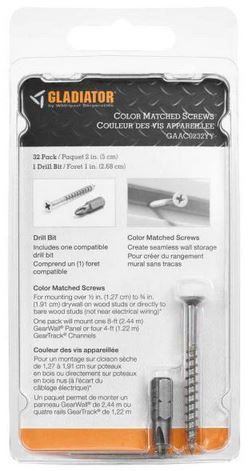 Gladiator® 32 Pack Gladiator Grey Color Matched Screws -0