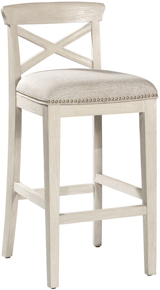 HH2 Home Bayview 2-Piece White Wirebrush Bar Stools-0