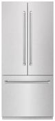 ZLINE 36" 19.6 Cu. Ft. Satin Stainless Steel Built-In French Door Refrigerator with Graphite Gray Interior-0