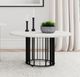 Coaster® Haven White Coffee Table with Black Base-3