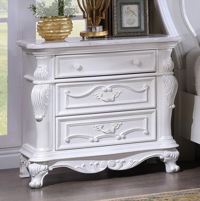 Furniture of America® Cremona 4-Piece White Queen Bedroom Set-2