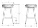 Amisco Customizable Grace Upholstered Swivel Counter Stool-2