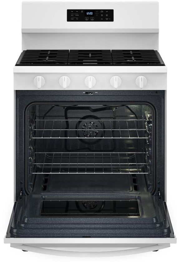 Whirlpool® 30" White Freestanding Gas Range-1