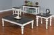 Sunny Designs™ European Cottage White Coffee End Table with Brown Top-3