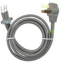 Whirlpool 4' 3-Wire 30 Amp Dryer Cord