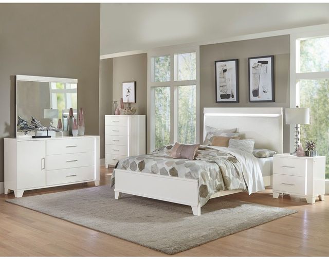 Mazin Furniture Kerren White Nightstand-3