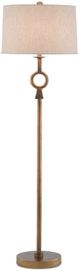 Currey & Company Germaine Antique Brass/Natural Floor Lamp-2