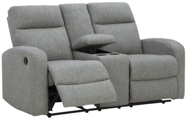 Signature Design by Ashley® Moreau Place Sterling Double Manual Reclining Loveseat with Console-1