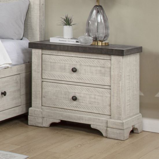 New Classic® Home Furnishings Augusta Rustic White Nightstand-1