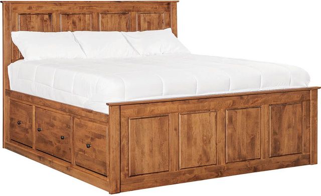 Archbold Furniture Customizable Shaker King Chest Panel Storage Bed-0
