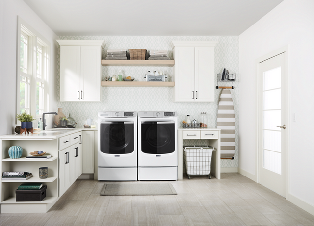 Maytag® 10" White Pedestal for Front Load Washer and Dryer-3