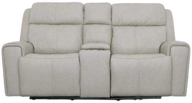 Flexsteel® Barnett Timber Power Reclining Loveseat with Console, Power Headrests and Lumbar-1
